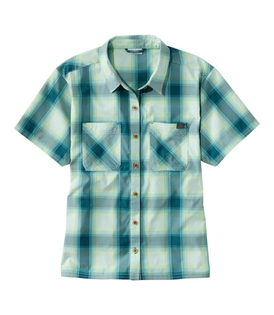 L.L.BeanWomen's Everyday SunSmart® Woven Shirt, Short-Sleeve Plaid
