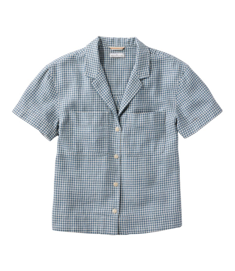 L.L.BeanWomen's Signature Hemp/Cotton Camp Shirt, Short-Sleeve