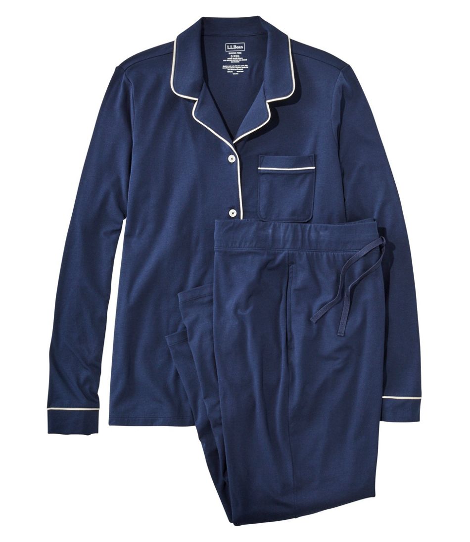 L.L.BeanWomen's Super-Soft Shrink-Free Pajama Set, Button-Front