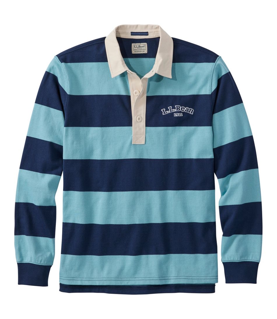 L.L.BeanMen's Bean's Vintage Soft Rugby, Stripe Embroidered