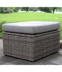 L.L.BeanWicker Storage Sofa and Teak Coffee Table Set