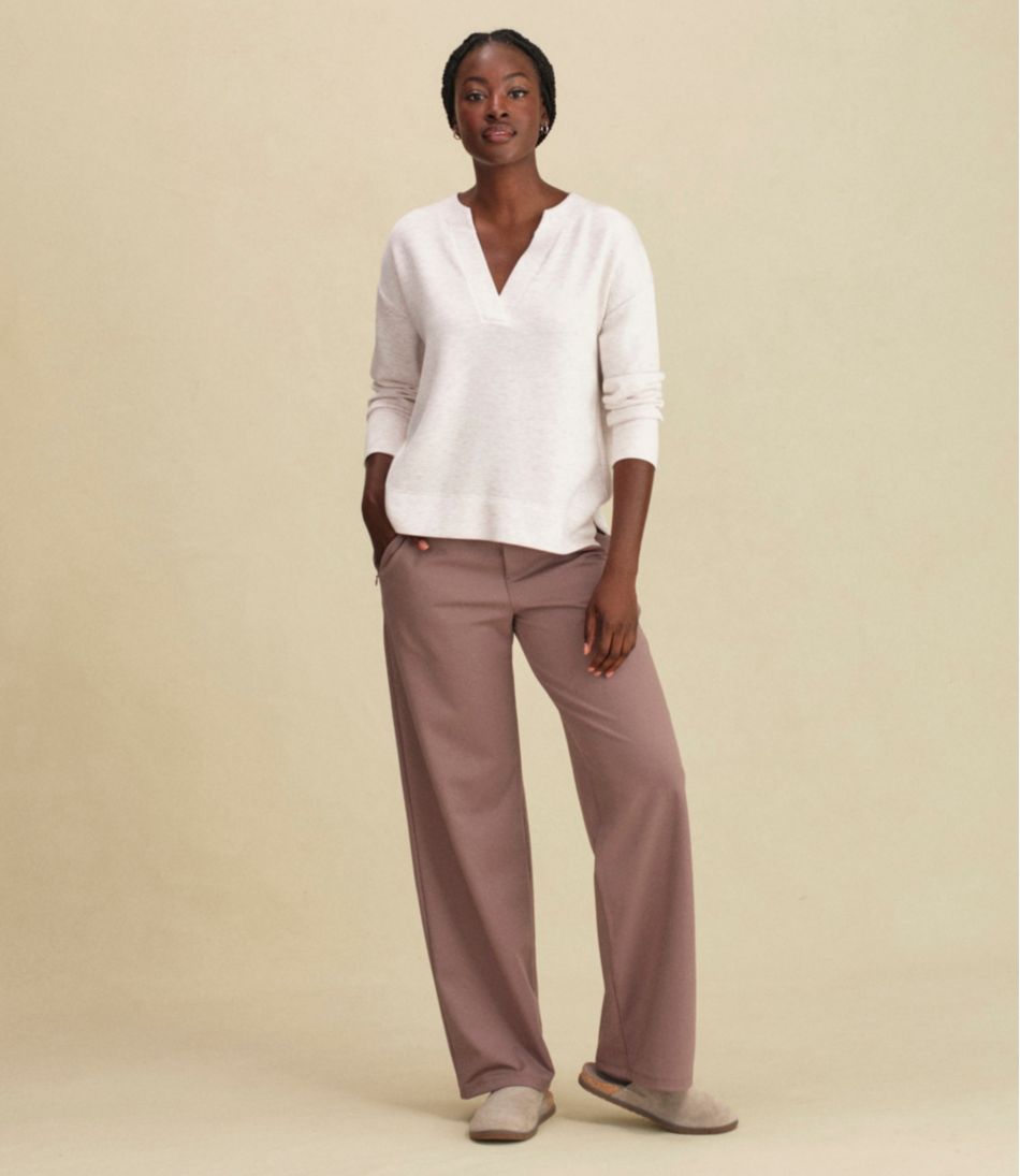 L.L.BeanWomen's Go-Anywhere Pants, High-Rise Wide-Leg