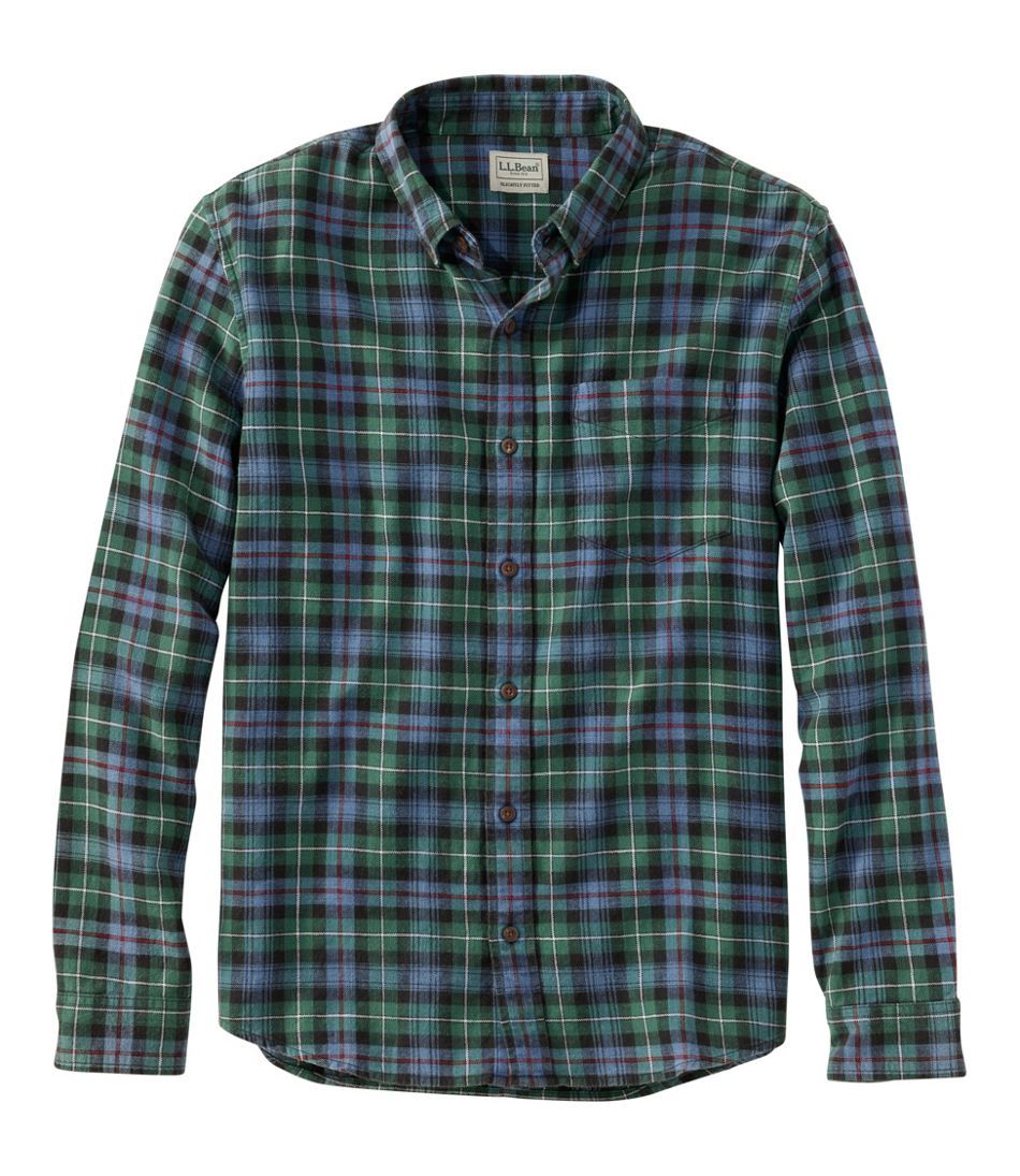 L.L.BeanMen's Sunwashed Twill Shirt, Slightly Fitted Untucked Fit
