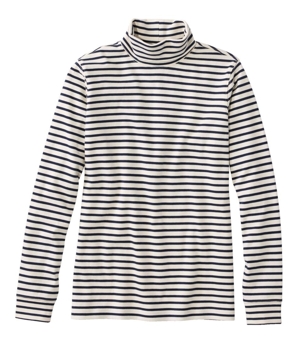 L.L.BeanWomen's Interlock Turtleneck, Long-Sleeve Stripe