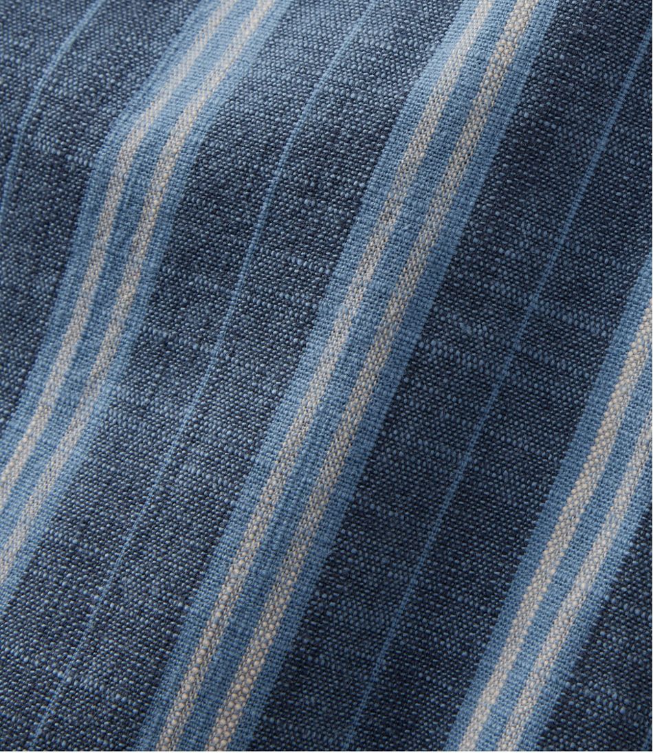 L.L.BeanWomen's Lakewashed Pull-On Chinos, Mid-Rise Wide-Leg Stripe Chambray