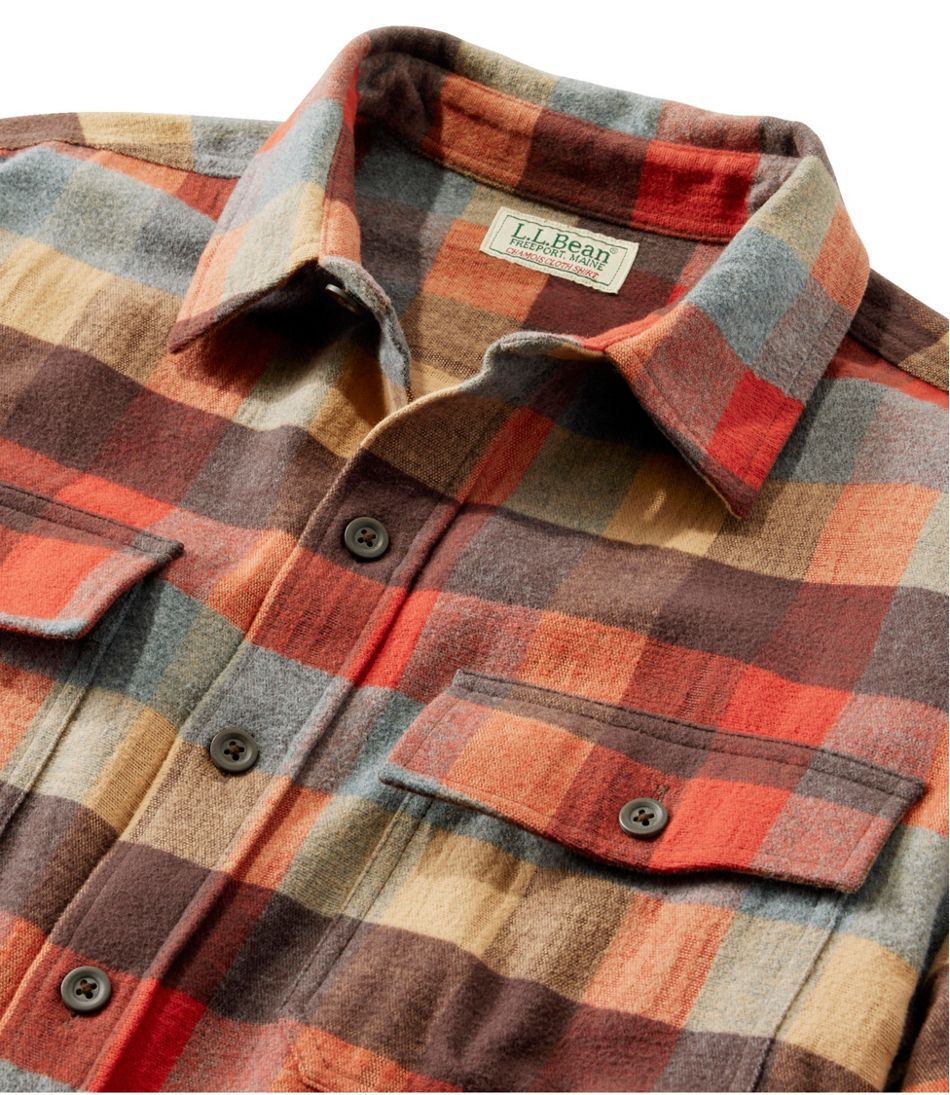 L.L.BeanMen's Chamois Shirt, Slightly Fitted, Plaid
