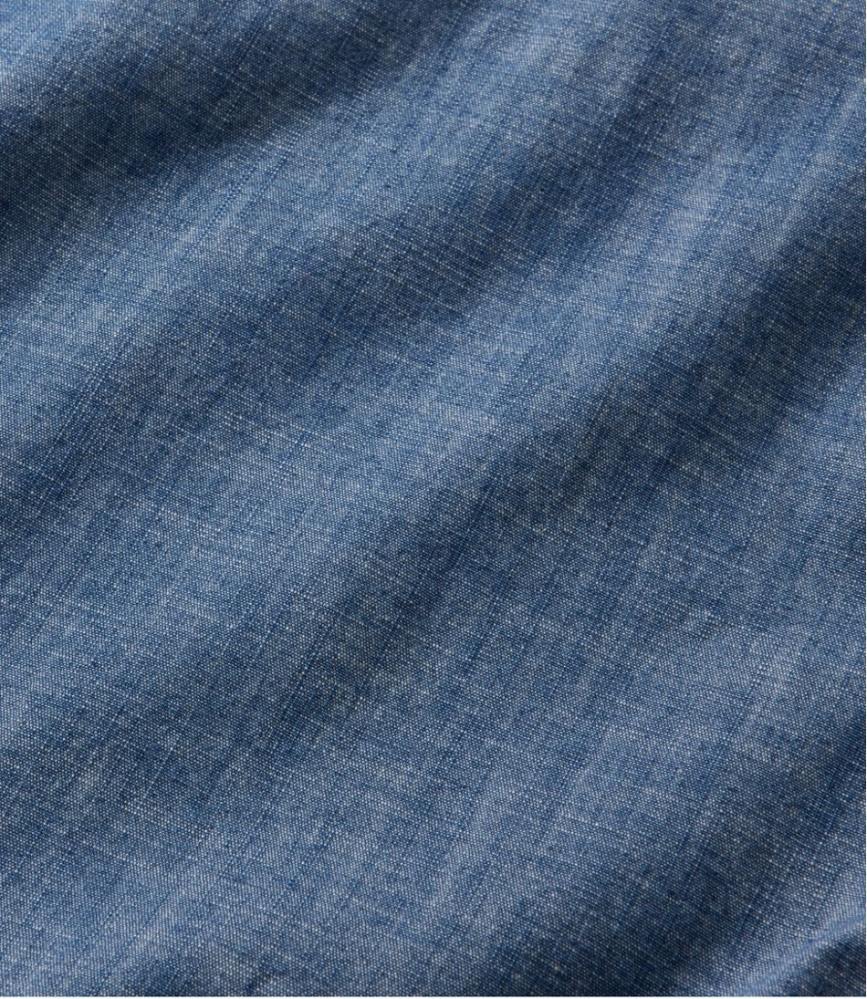 L.L.BeanMen's Comfort Stretch® Chambray Shirt, Traditional Untucked Fit, Short-Sleeve