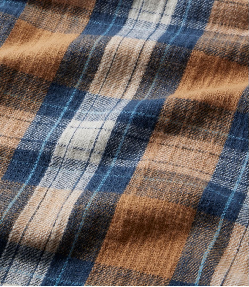 L.L.BeanMen's 1912 Field Flannel Shirt, Hooded, Slightly Fitted Untucked Fit, Plaid