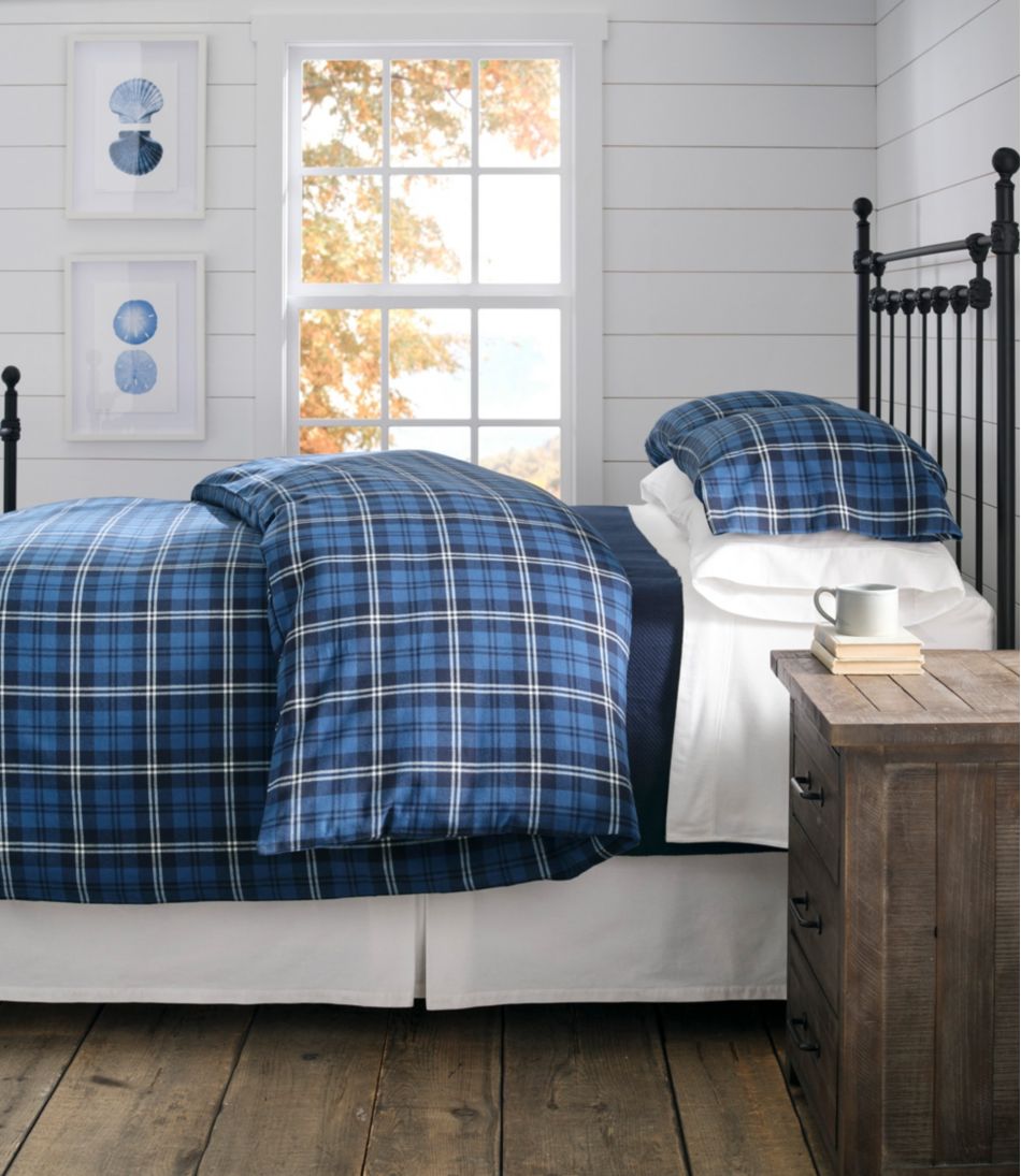 L.L.BeanHeritage Chamois Flannel Comforter Cover Collection, Plaid