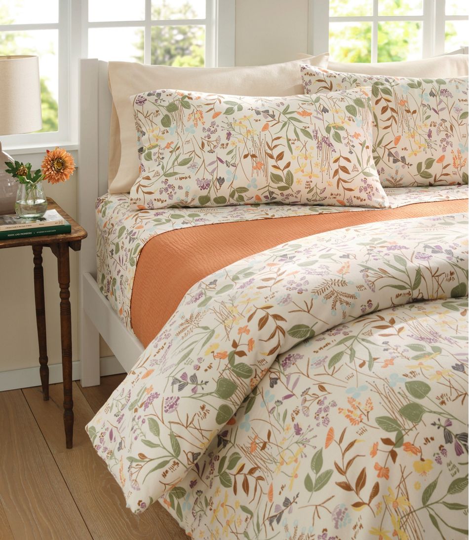 L.L.BeanBirch Floral Flannel Sheet Collection