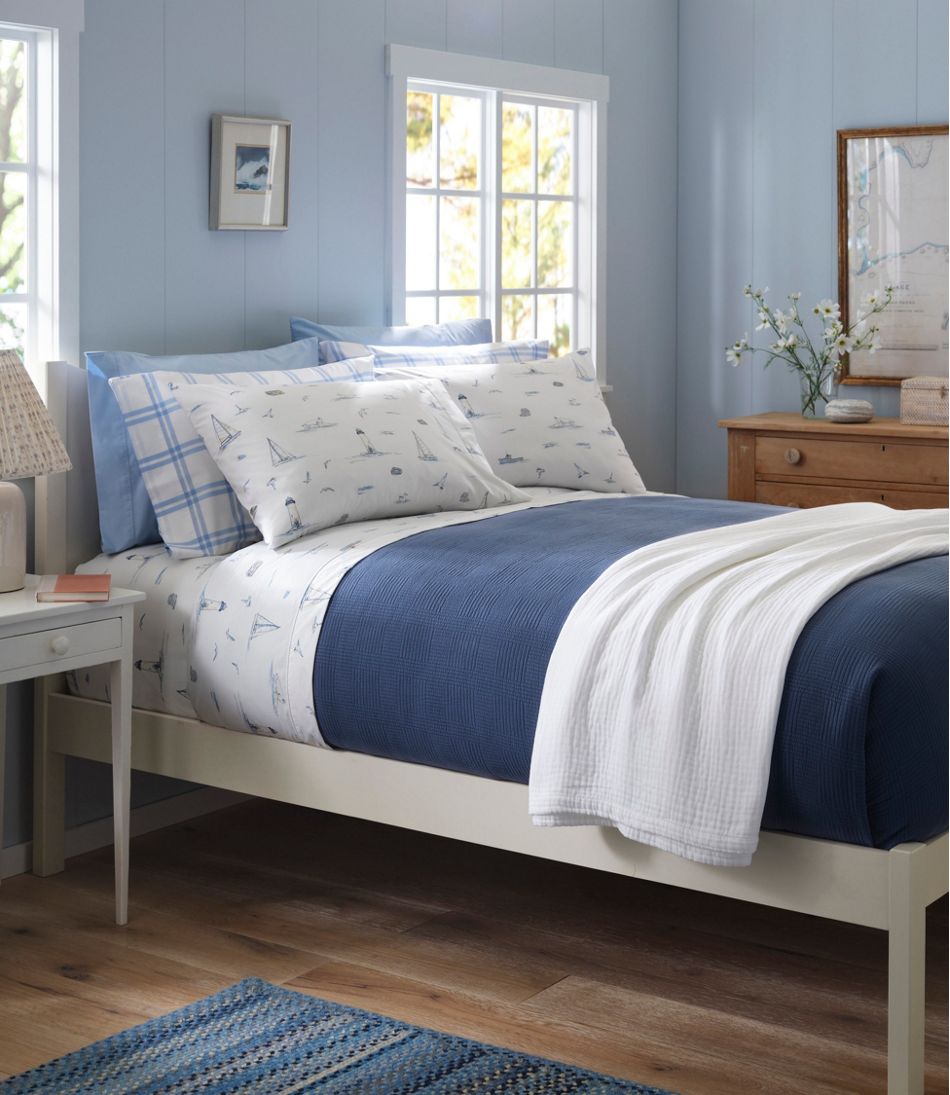 L.L.BeanNautical Boats Percale Sheet Collection