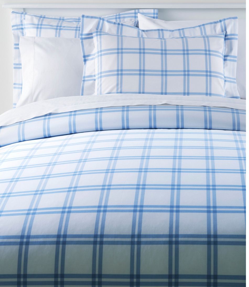 L.L.Bean280-Thread-Count Pima Cotton Percale Comforter Cover Collection, Windowpane