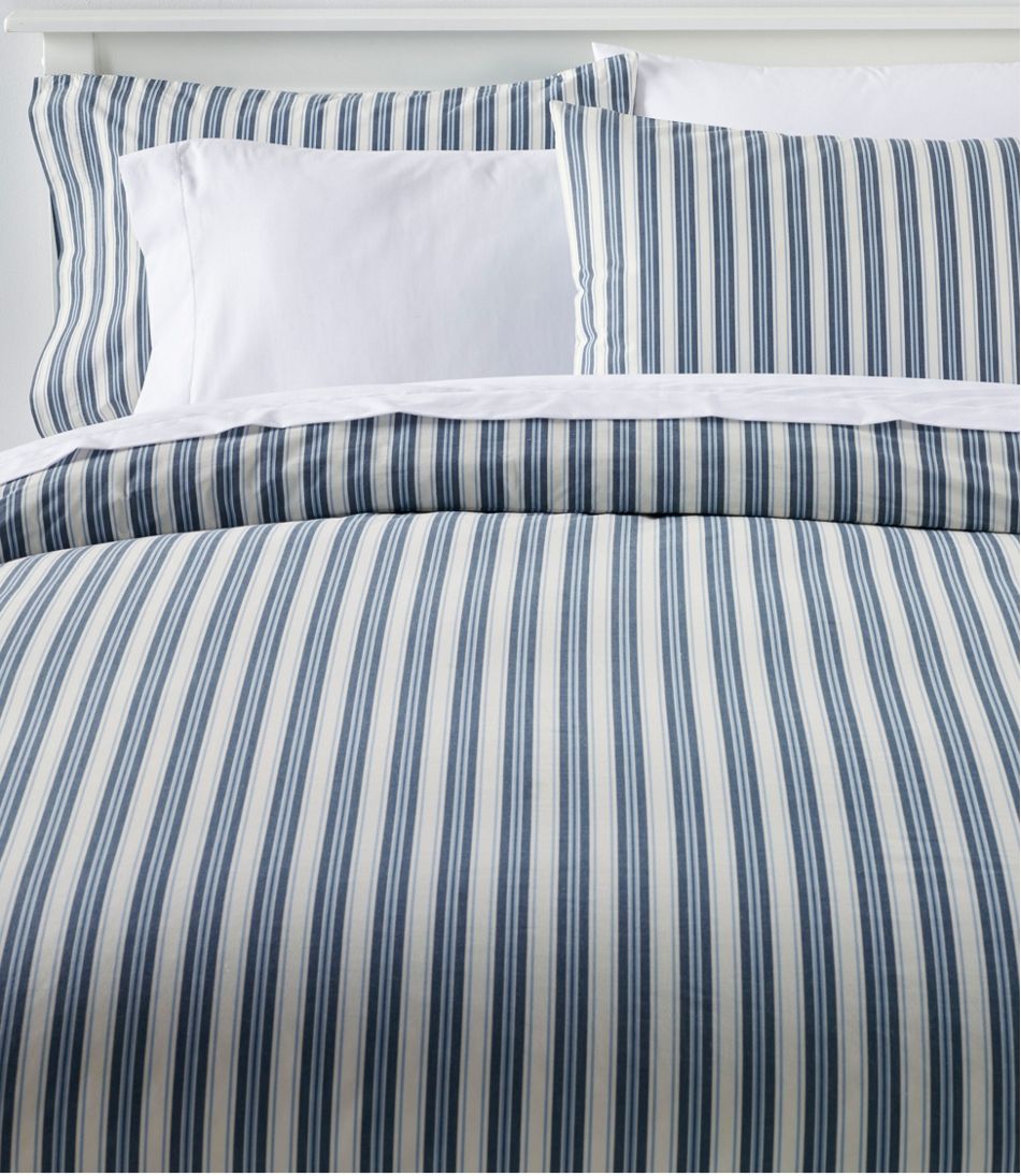 L.L.BeanSunwashed Percale Comforter Cover, Stripe