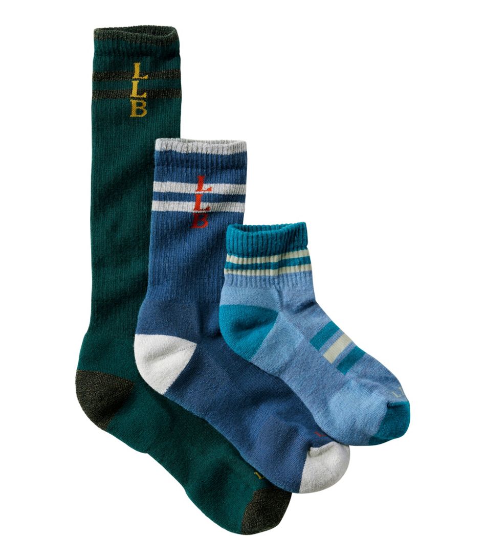 L.L.BeanAdults' Katahdin Over the Calf Hiker Socks, Mountain Stripe