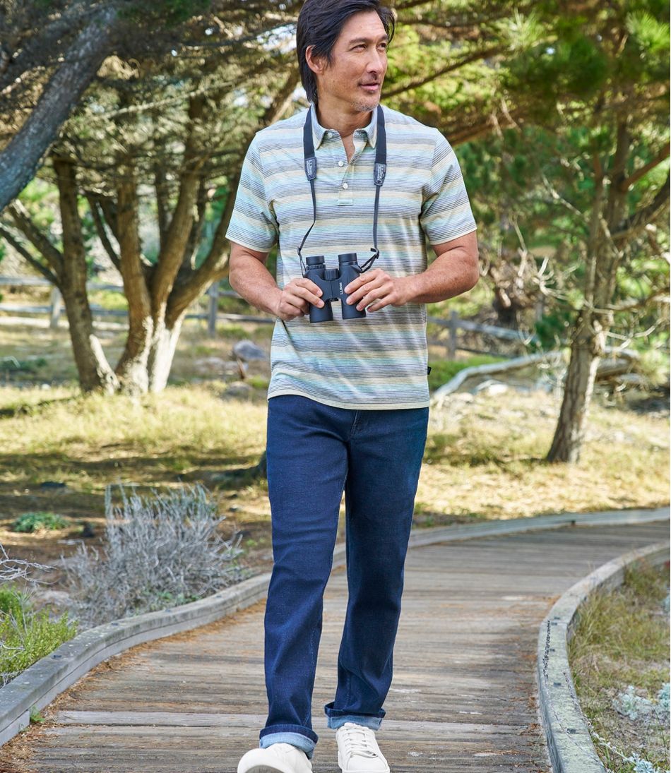 L.L.BeanMen's Comfort Stretch Performance® Pima Polo, Short-Sleeve, Stripe
