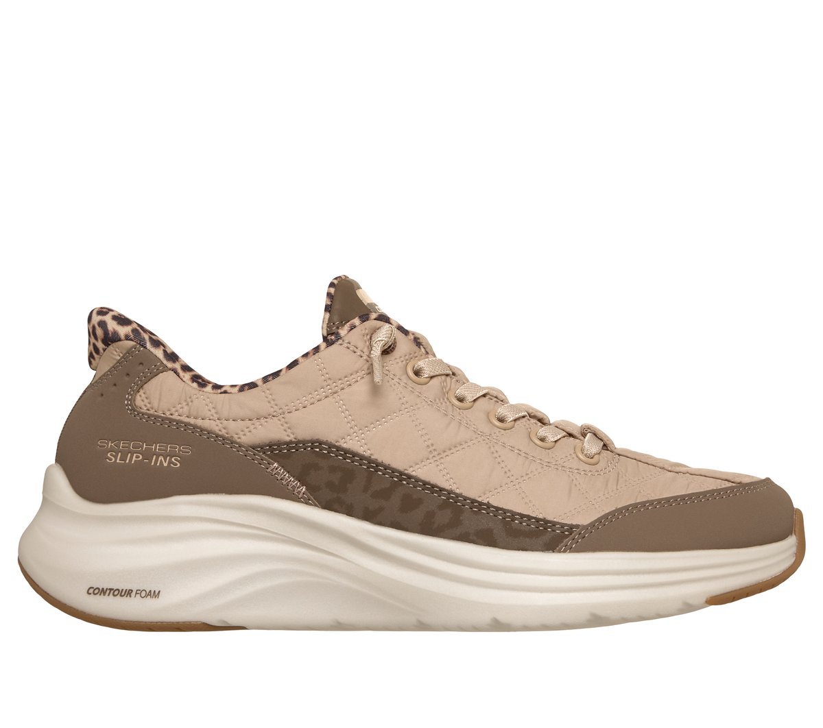 Skechers Slip-ins: Contour Foam - Cozy Fit Leopard Dream